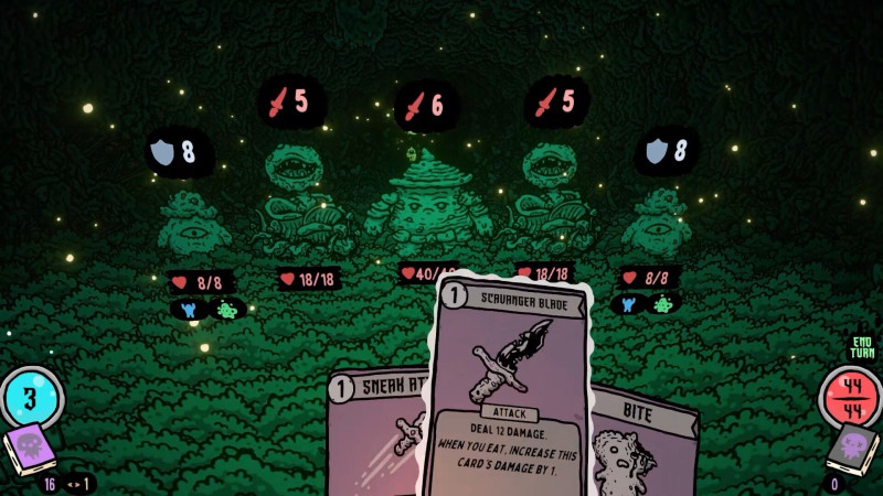 Shroom and Gloom Team Lazerbeam Devolver Digital Roguelike Deckbuilder
